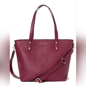 Poppy & Peonies Go-Getter Tote in Berry